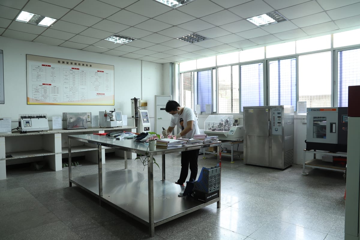 In-house footwear testing lab