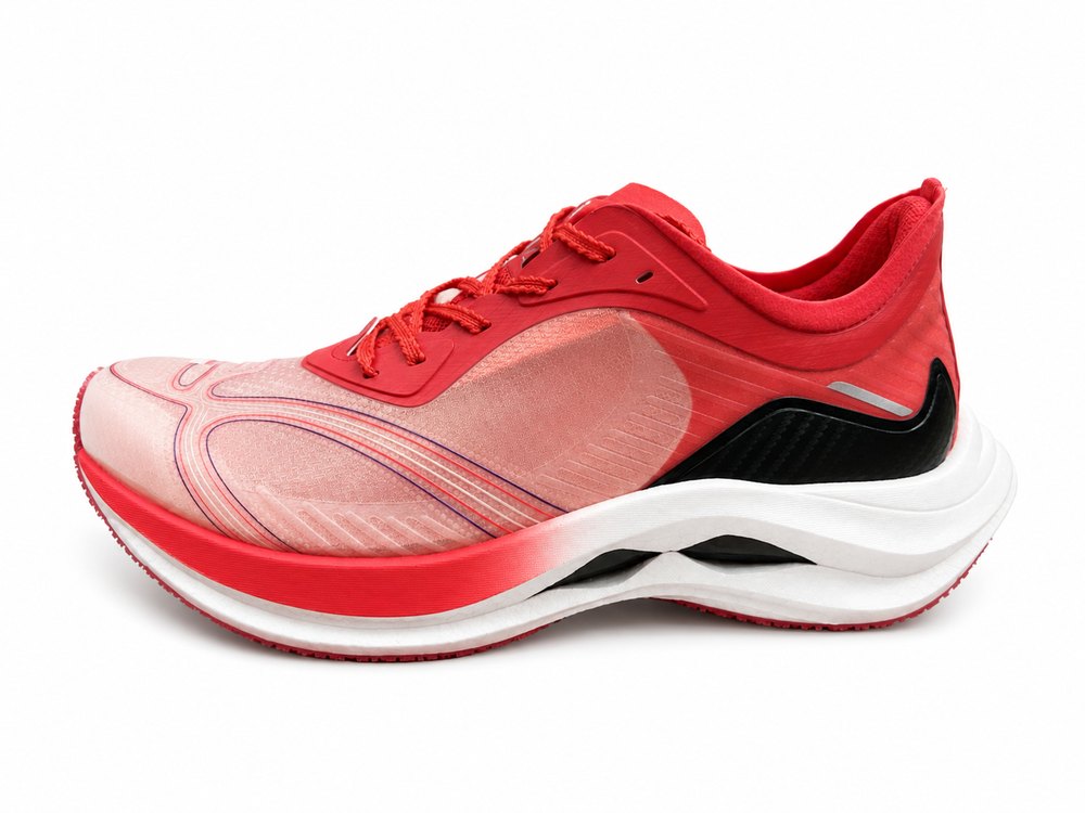 OEM/ODM carbon-plate running shoe manufactured by DOING Footwear — carbon plate visible in the midsole (sample 15)
